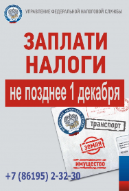 Не забудьте уплатить налоги до 1 декабря 2019 г.