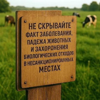 Информация для населения о недопустимости сокрытия случаев заболевания и/или падежа животных и захоронения биологических отходов в несанкционированных местах