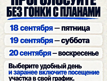Уже завтра начинаются основные дни голосования !