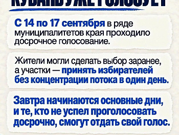 Уже завтра начинаются основные дни голосования !